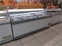 7 FOOT CURVED GLASS SLIDE TOP CHEST FREEZER