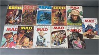 11pc 1970s-80s Mad & Eerie Magazines