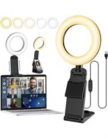 New 6.3'' Ring Light for Computer with Stand -