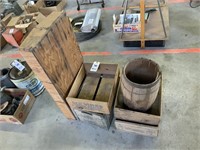 Wood Fruit Boxes, Nail Keg, Wood Box with Dividers