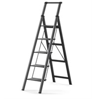New SOLADDER 5 Step Ladder, Folding Step Stool