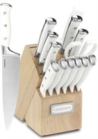 New Cuisinart 15-Piece Knife Set with Block, High
