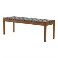 StyleWell Brickmore Gray Woven Dining Bench 54in