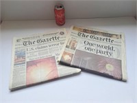 2 journaux millénaire The Gazette 
31 décembre