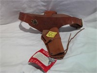HAHN "45" FAST DRAW LEAGTHER HOLSTER & BELT, NEW