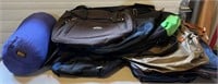 Bags and Sleeping Bag; REI, Dockers, FBI