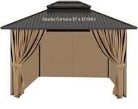 AONEAR Gazebo Privacy Curtains only 10' x 12'