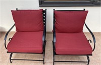 Pair Of Matching Metal Patio Chairs