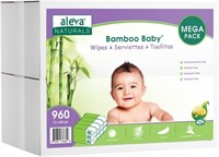 Aleva Naturals Hypoallergenic Bamboo Baby Wipes