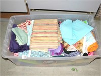 Box of Fabric, some Cotton, Fleece, Acrylic,