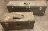 Q - LOT OF 2 VINTAGE TOOL BOXES (W3)