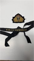 HMCS Sackville Officer Patch & Hat Ribbon