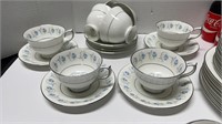 8 Aynsley " Dianne " Bone China Cups & Saucers