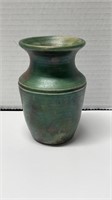 Raku Pottery Vase Made In Canada 4.5" Tall