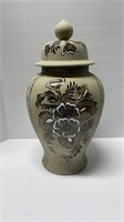 Large Vintage Vase/ Jar 17" High * Top Has Crack *