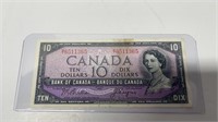 1954 Canada 10 Dollar Bill