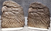 Set of Pewter Eagle Head Bookends