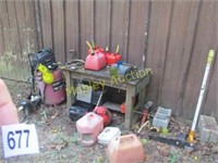 WILTON VISE-GAS CANS-BENCH & EVERYTHING IN PICTURE