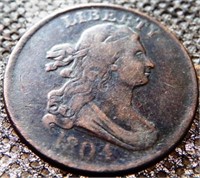 1804 Draped Bust Half Cent Coin