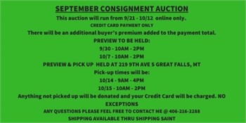 SEPT CONSIGNMENT AUCTION
