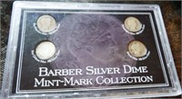 (4) Barber Silver Dimes - All Mint Marks