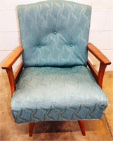 Mid-Century Upholstered Rocking Chair