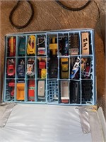 loaded Match Box carry case with cars