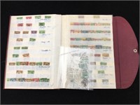 Stamp collection in book