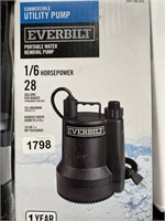 EVERBILT PORTABLE WATER REMOVAL PUMP