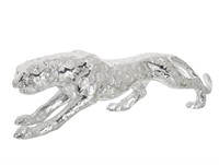Standing Silver Leopard Large 31 Inches Long