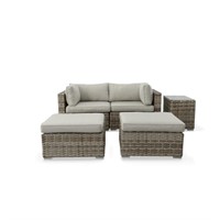 Summerfield Grey Two Lounger Chairs w/ Ottomans a