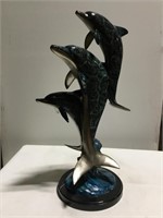 Family II Three Dolphins on Marble Base in Special