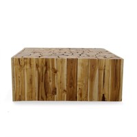 Natural Teak Root Square Coffee Table