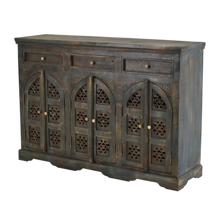 She Wooden Three Drawer Six Door Sideboard