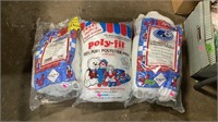 Three bags of poly fill