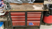 Tool chest with vises
