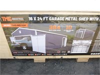 TMG 16X24 Metal Garage Shed