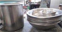 mixing bowls and pot