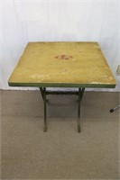 Vintage Folding Wooden Table