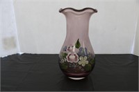 Fenton Handpainted Floral Vase