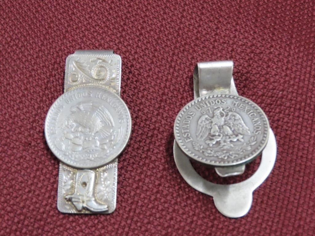 (2)Sterling silver & silver Mexican coin money