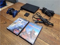 Playstation 2 Console + 2 Games #CS Powers Up