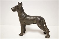 Heavy Cast Bronze Boxer Dog Figurine