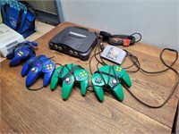 Nintendo 64 Console #CS Powers Up +4 Controllers+