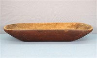 19th C. Red Painted Treen Trencher Bowl