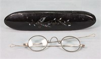 Coin Silver Spectacles + MOP Lacquer Case