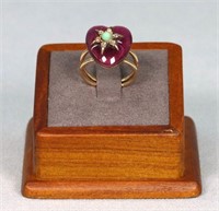 1856 Amethyst Heart Keepsake Ring