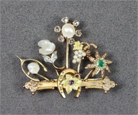 Early 20th C. Assembled Stick Pin Brooch