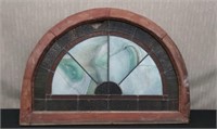 Stained Glass Style Wood Frame Window