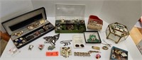 Assorted Costume Jewelry - Brooches, Pins, and